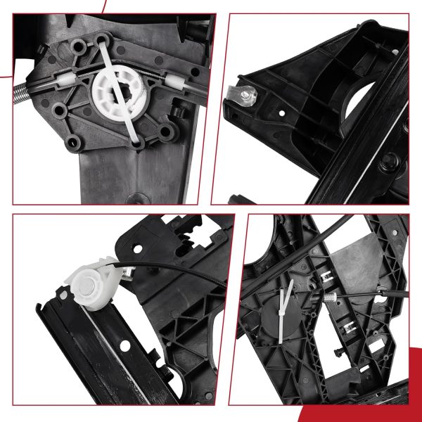 HRepair Front Driver Side Power Window Regulator Chrome-3