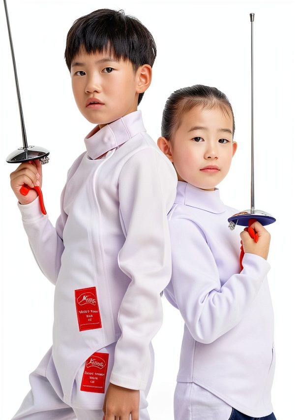 HXYhydrypd Fencing Jacket 350N Elastic Unisex-1
