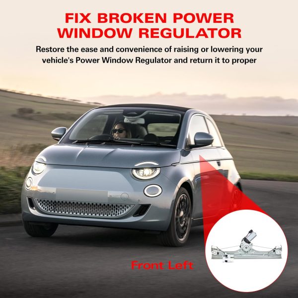 Fiat 500 Power Window Regulator BDFHYK Iron Plastic-4