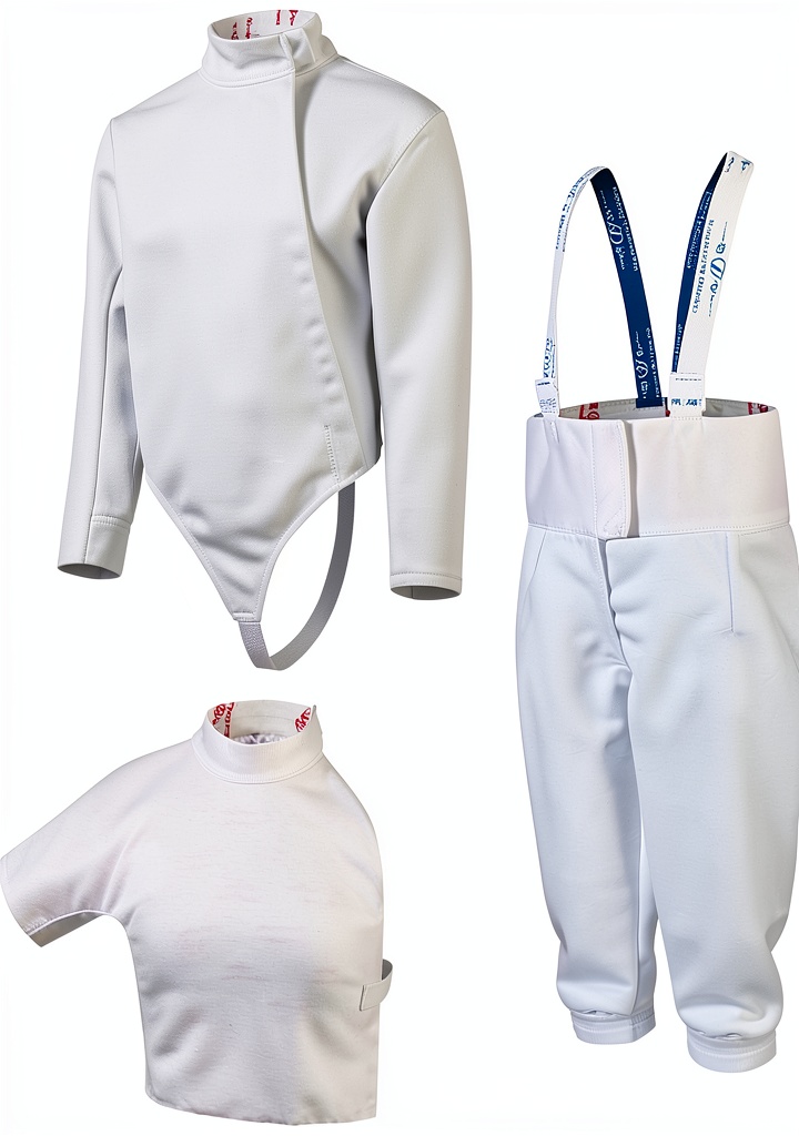 Fencer wearing FGPGYAKANC jacket during a bout