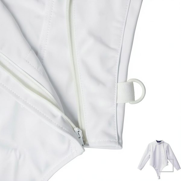 ThreeWOT White Fencing Jacket Lightweight-4