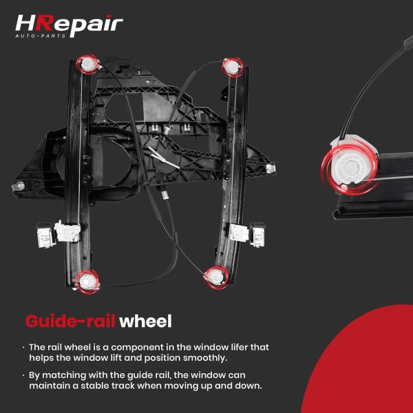 HRepair Front Driver Side Power Window Regulator Chrome-4