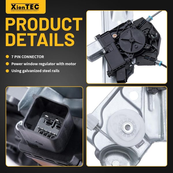 XIONTEC Power Window Regulator Chrome 7-pin-3