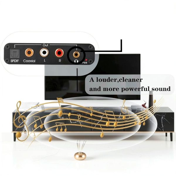 HDMI ARC Audio Extractor, Optical to RCA DAC (Digital to Analog) Convertor, Toslink/SPDIF/Fiber/Coaxial to 3.5mm Headphone Jack Adapter, 192Khz SR, for PS4+/TV/AMP/Soundbar Output-3