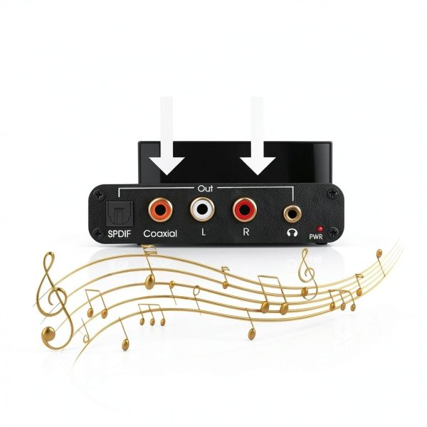 HDMI ARC Audio Extractor, Optical to RCA DAC (Digital to Analog) Convertor, Toslink/SPDIF/Fiber/Coaxial to 3.5mm Headphone Jack Adapter, 192Khz SR, for PS4+/TV/AMP/Soundbar Output-7