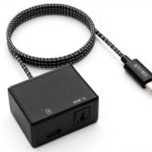 Cubilux USB C to SPDIF Adapter with PD Charging,USB Type C to Toslink Optical Audio with 192KHz/24bit, Thunderbolt 4/3 Spdif Audio Adapter,PD Charging Suitable for Chromecast Gen 3,Ipad 10/Ipad Pro-0