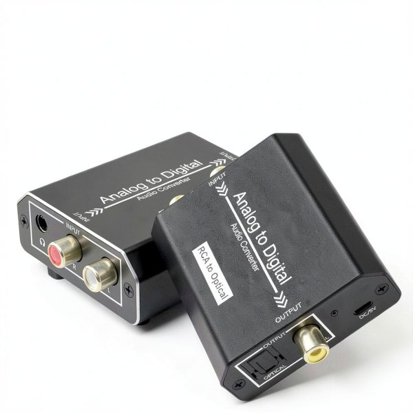 Analog to Digital Audio Converter, RCA L/R & 3.5mm Jack AUX to Coaxial/Optical Toslink SPDIF Audio Adapter, 48kHz/24bit PCM LPCM Stereo ADC, for TV/CD/Game Console/Soundbar/Headphone-7