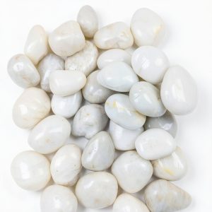 5 lbs White River Rocks, Polished Pebbles for Indoor Plants, 1-2 inch Decorative White Stones for Plants Vase Aquarium Fish Tank and Outdoor Garden Landscaping Rocks-0