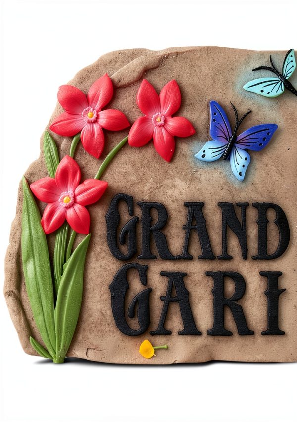 Spoontiques - Garden Décor - Grandma’s Garden Stepping Stone - Decorative Stone for Garden-3