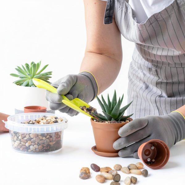 5 lbs Pebbles for Indoor Plants, Succulent, Bamboo, Vase, 3/8" Plant Rocks for Pots Indoor, Small River Rocks Decorative Pea Gravel, Highly Polished-3