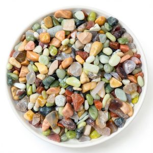 2LB Succulent and Cactus Colorful Pebbles, 3/8 Inch Pebbles for Indoor Plants, Natural Decorative Polished River Rocks for Vases, Planters and Outdoor Gardening-0