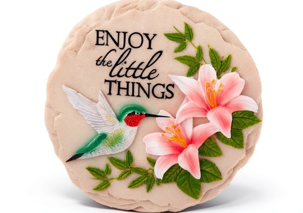 Hummingbird Stepping Stone by Spoontiques Resin Garden Décor 9.5"-3