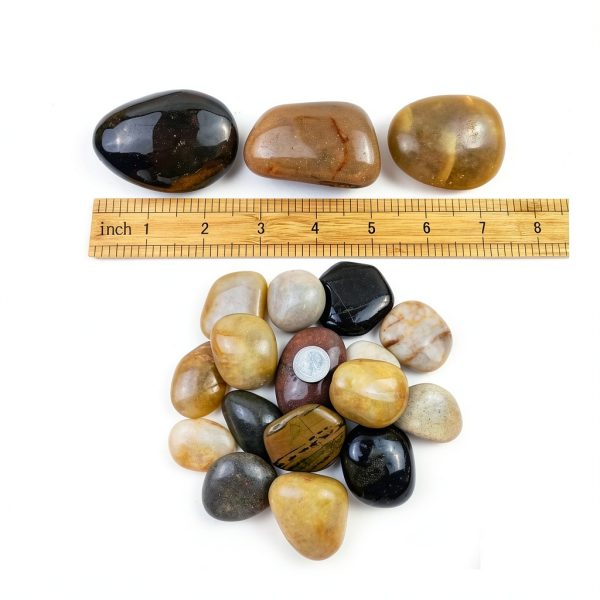 5LB Mixed Color River Rocks SHIZWU High Polished Pebbles 2-3 Inch-1