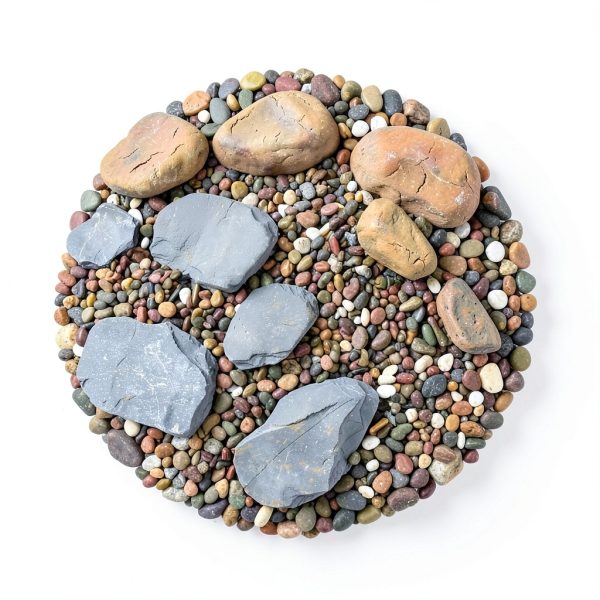 5LB Mixed Color River Rocks SHIZWU High Polished Pebbles 2-3 Inch-5