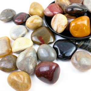 5LB Mixed Color River Rocks SHIZWU High Polished Pebbles 2-3 Inch-0