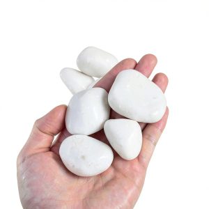 15 lbs White Rocks for Landscaping, 1-2 inch Large White Rocks for Plants, Decorative Polished Stones for Garden, Walkways, Yard, Plants Pots, Vases, Crafts-0